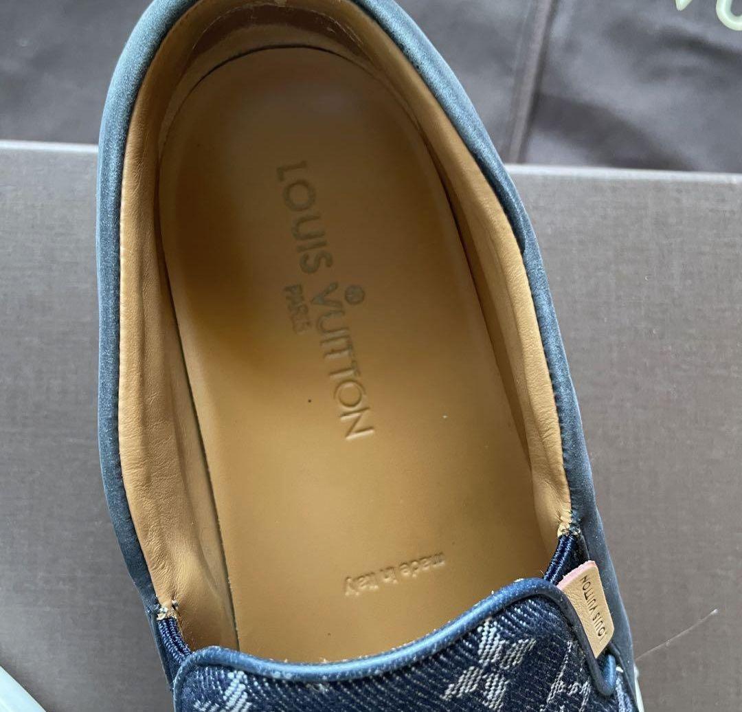 美品 ルイヴィトン スニーカー デッキシューズ 靴 37 1/2