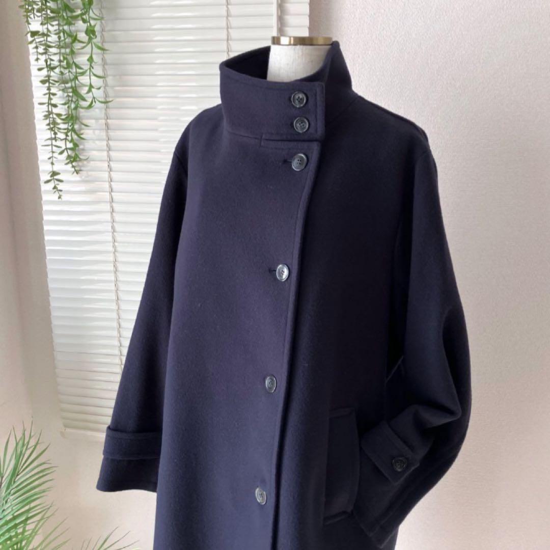 【2023AW】relume 尾州ウールスーパー100モッサスタンドコート 紺