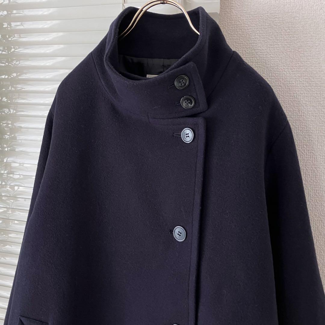 【2023AW】relume 尾州ウールスーパー100モッサスタンドコート 紺