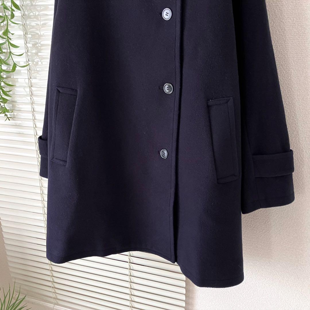 【2023AW】relume 尾州ウールスーパー100モッサスタンドコート 紺