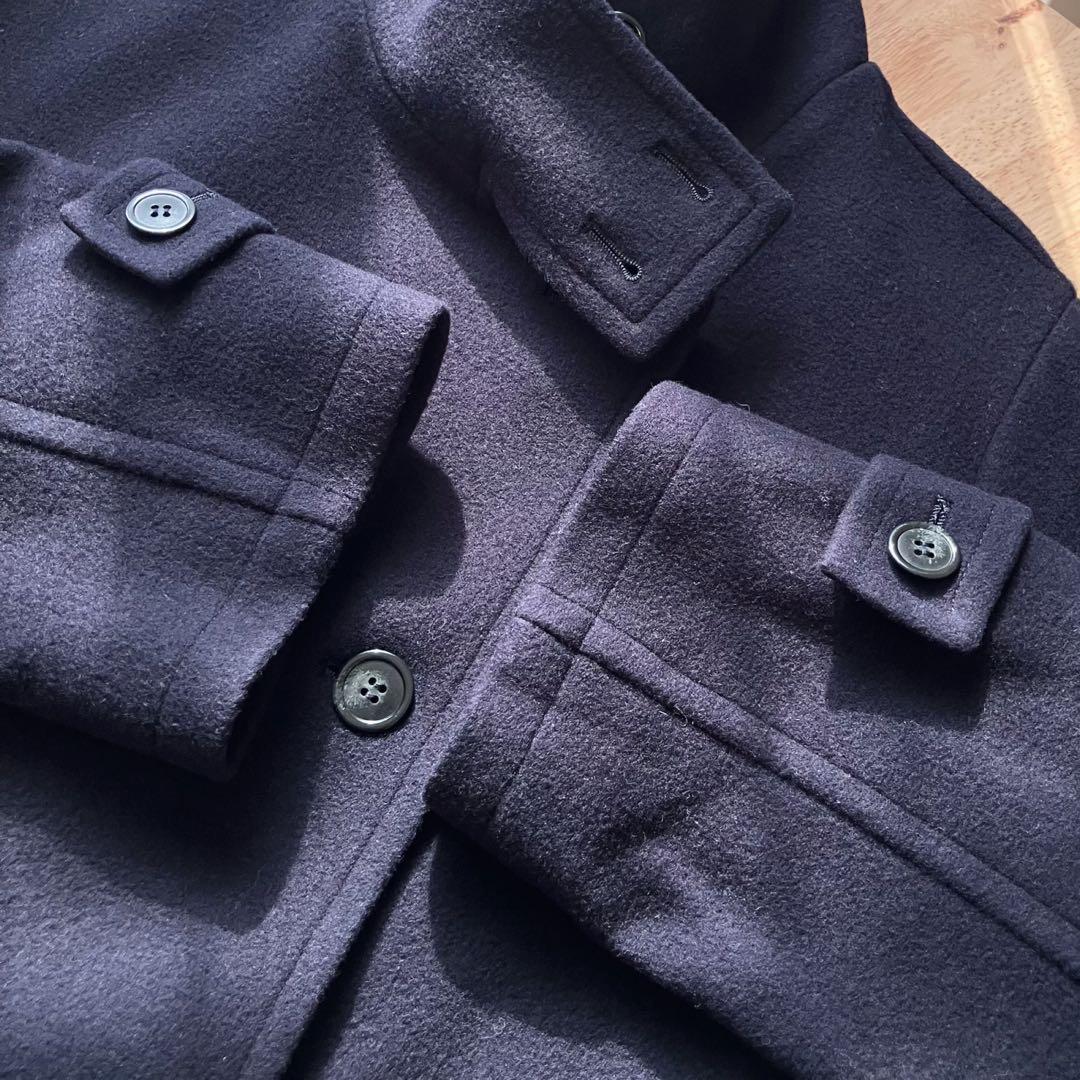 【2023AW】relume 尾州ウールスーパー100モッサスタンドコート 紺