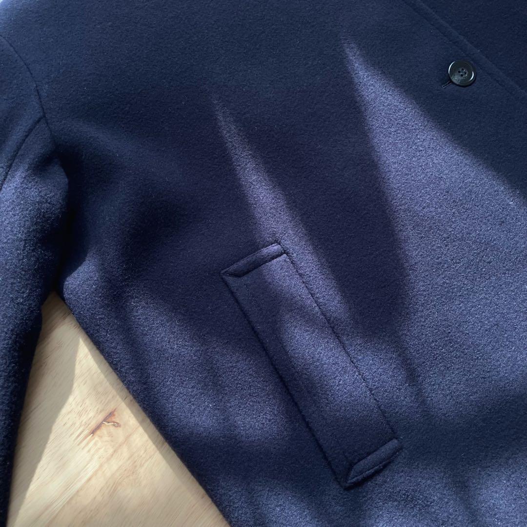 【2023AW】relume 尾州ウールスーパー100モッサスタンドコート 紺