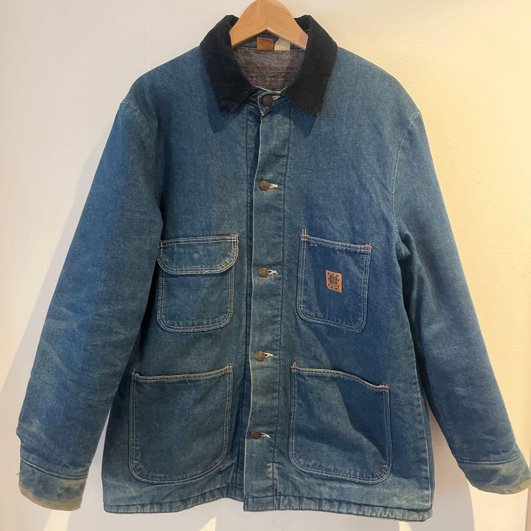 タ*ラ様 70s BIG BEN デニムカバーオール コーデュロイ襟付き vin