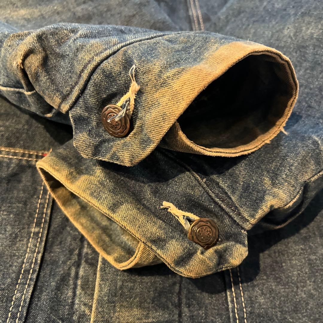 タ*ラ様 70s BIG BEN デニムカバーオール コーデュロイ襟付き vin