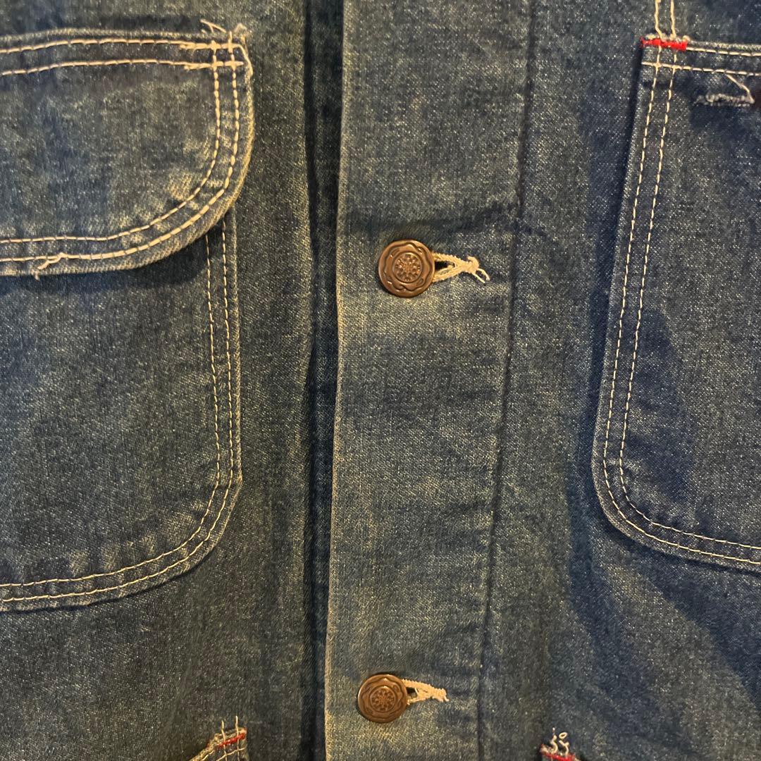 タ*ラ様 70s BIG BEN デニムカバーオール コーデュロイ襟付き vin