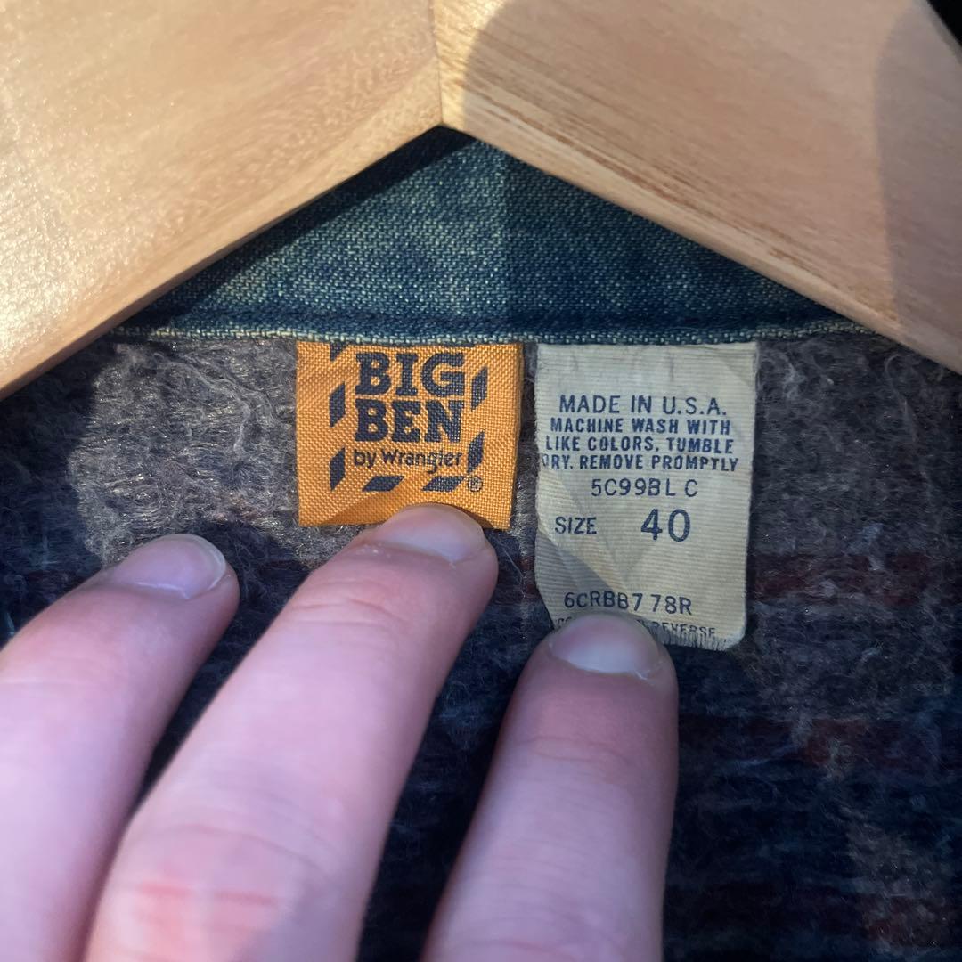 タ*ラ様 70s BIG BEN デニムカバーオール コーデュロイ襟付き vin