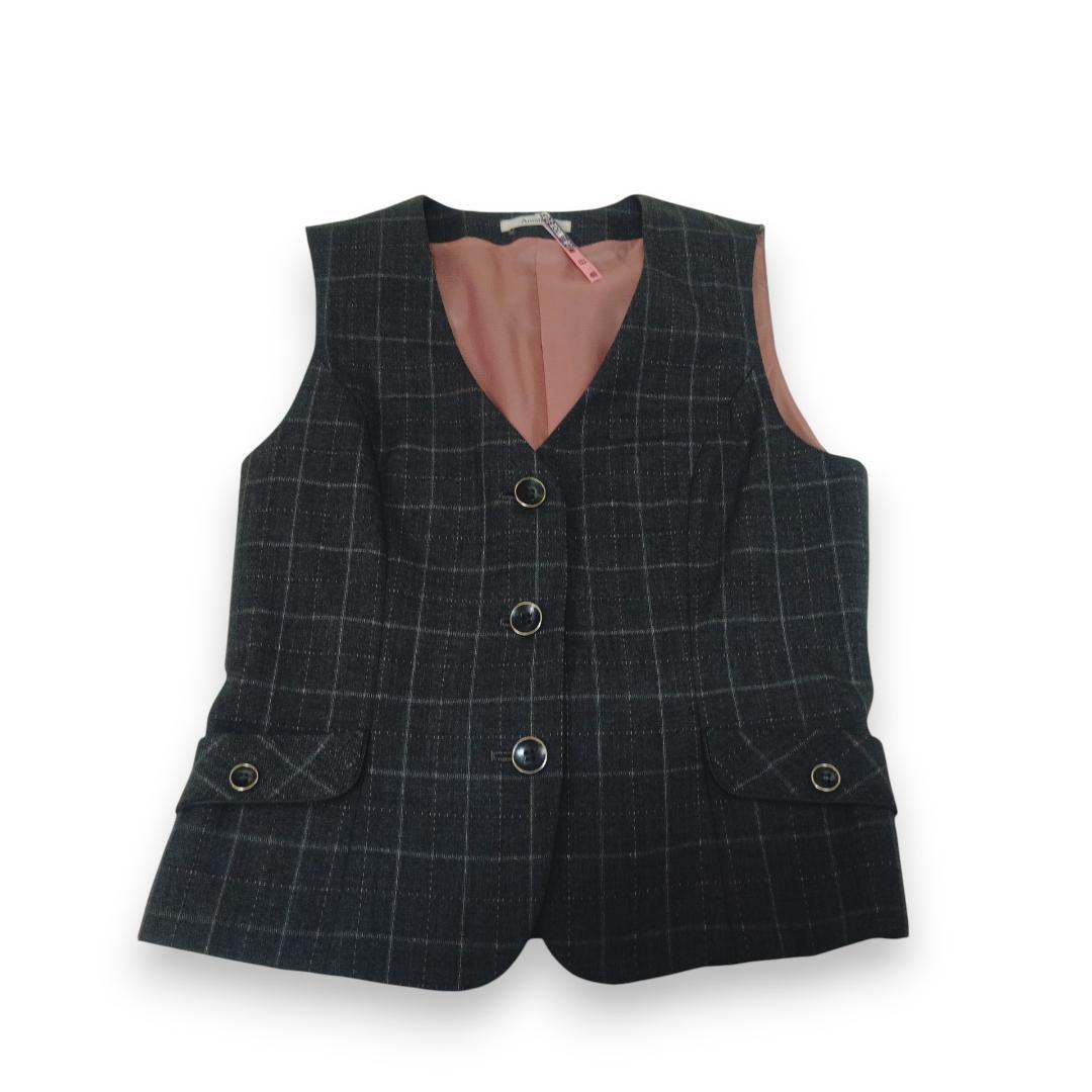 【美品】BONMAX　Amatir　事務服　9号　グレースーツ3点セット　女性