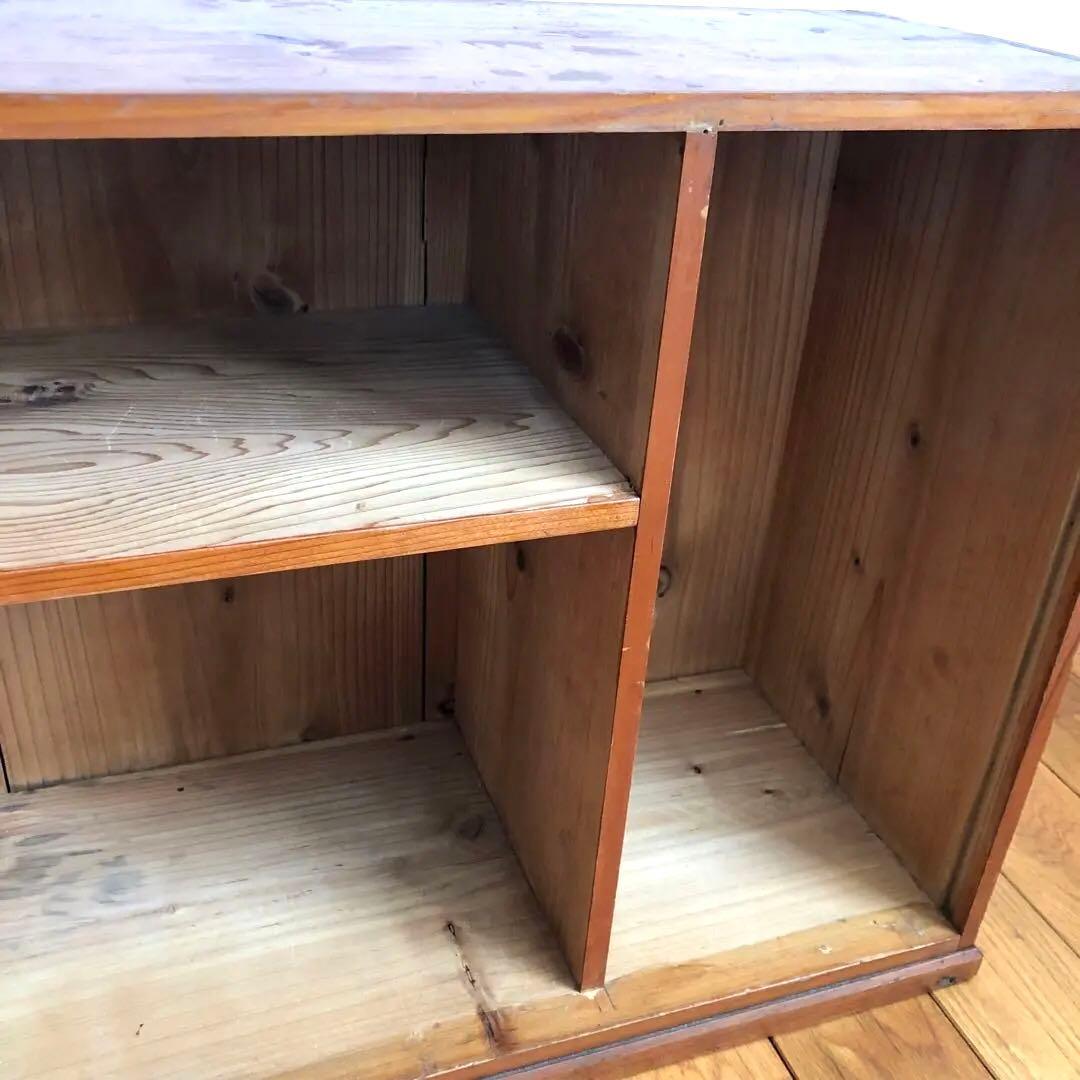 古家具　古道具　ガラス棚　ガラス戸　モールガラス　木枠