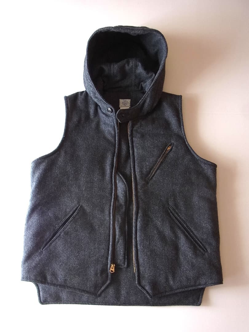 Post Overalls E-Z CRUZ VEST／ウールヘリンボーンベスト