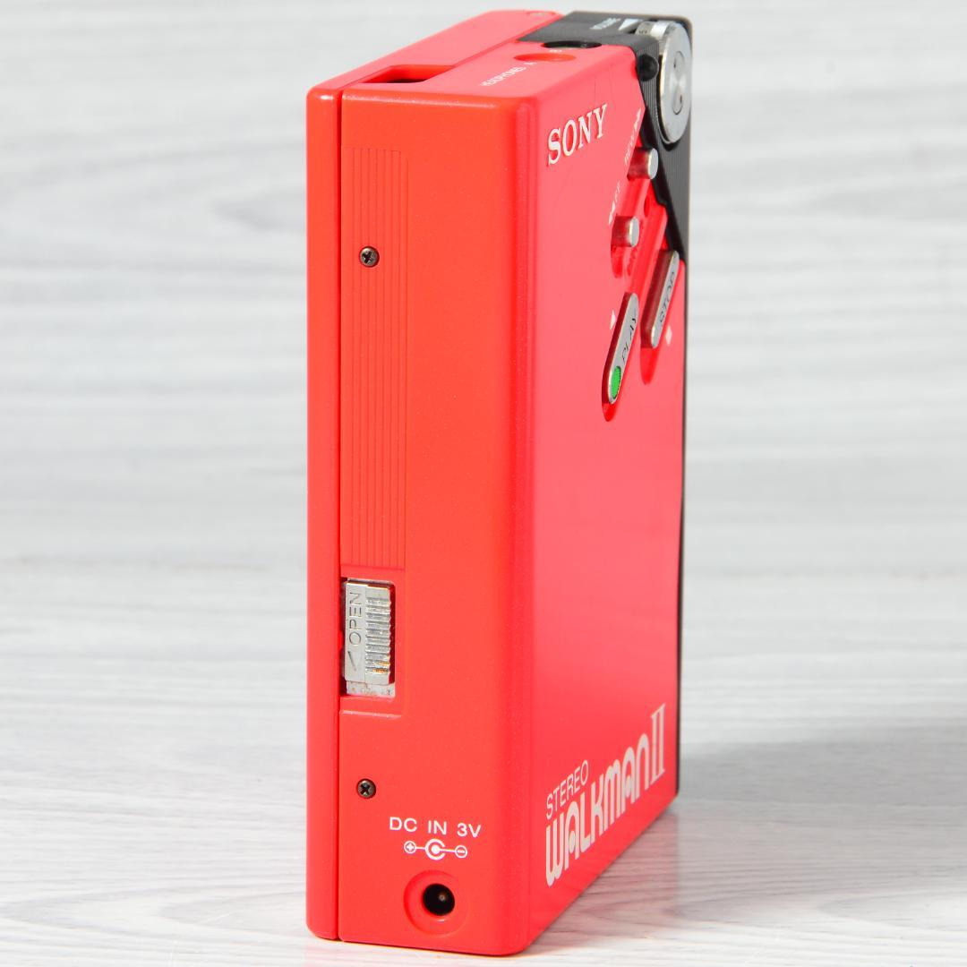 SONY WALKMAN WM-2 カセットウォークマン レッド 電池ボックス等