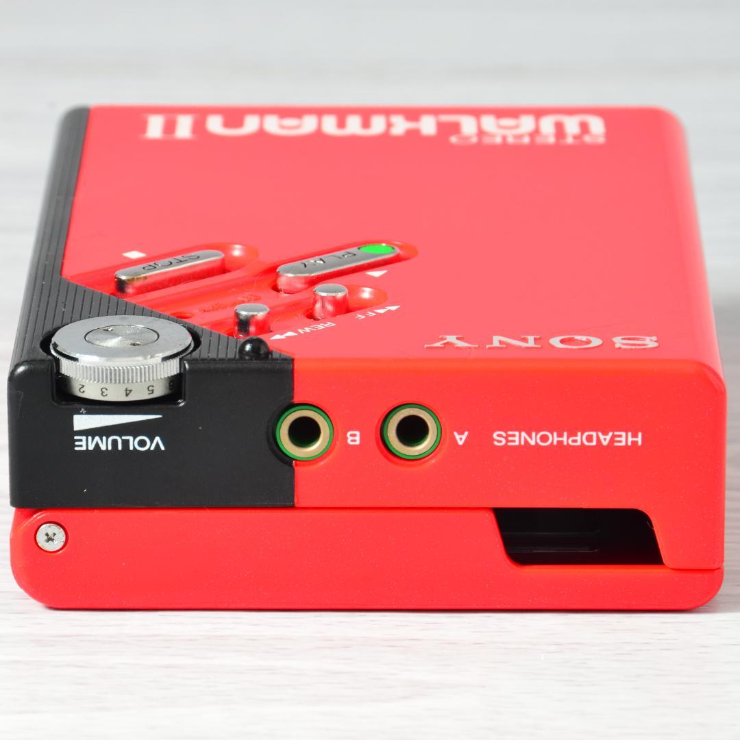 SONY WALKMAN WM-2 カセットウォークマン レッド 電池ボックス等