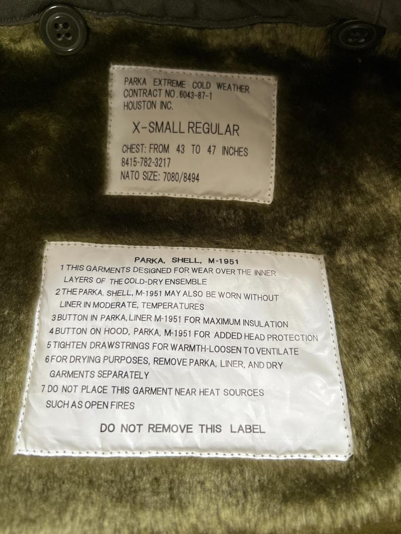 HOUSTON　ヒューストン M-51　モッズコート　XS