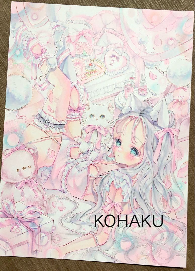 原画　f4サイズ『sweetly♡』7/21発送