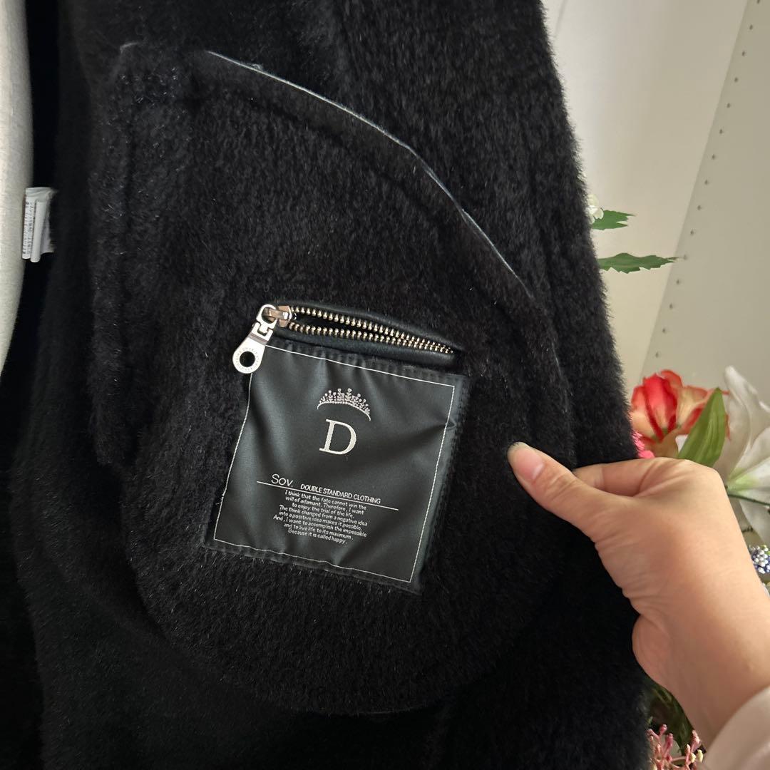 美品　SOV. 羊革ダブルフェイン本物リアルムートンコート　暖かいダッフルコート