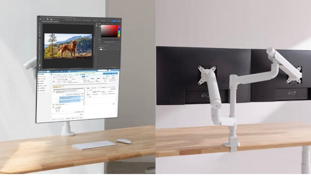 COFO 無重力　デュアルモニターアーム　pro 上下配置版　ホワイト　未使用