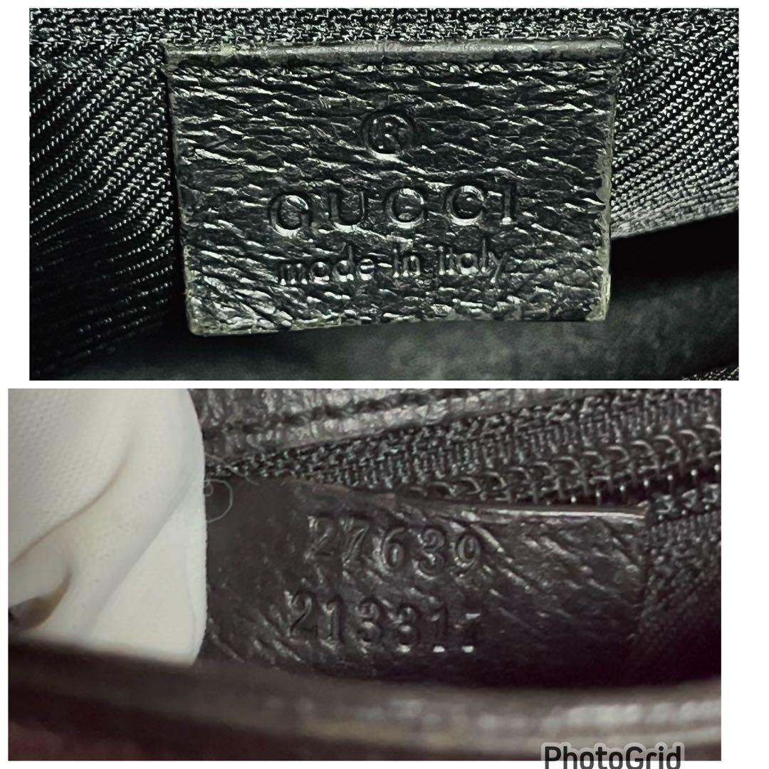 【美品】GUCCI グッチ ショルダーバッグ GGキャンバス ブラック