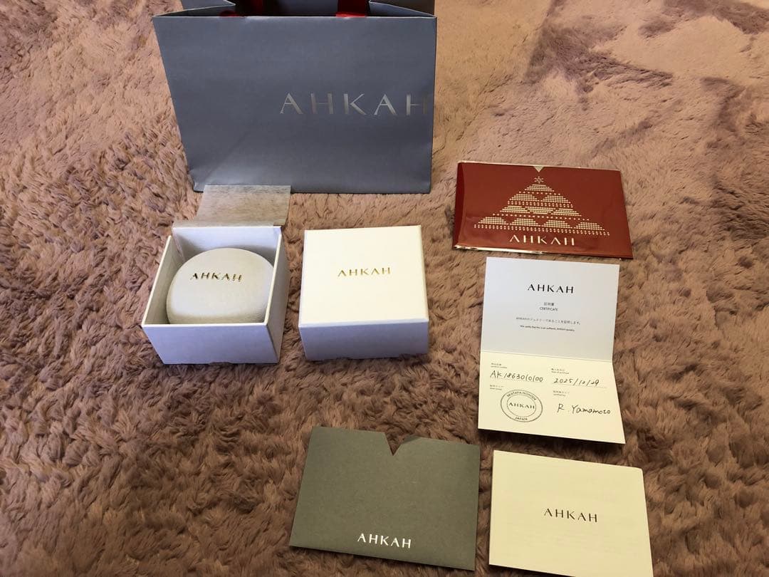 k*6様 アーカー AHKAH ルーシュ ネックレス YG K18 ダイヤモンド