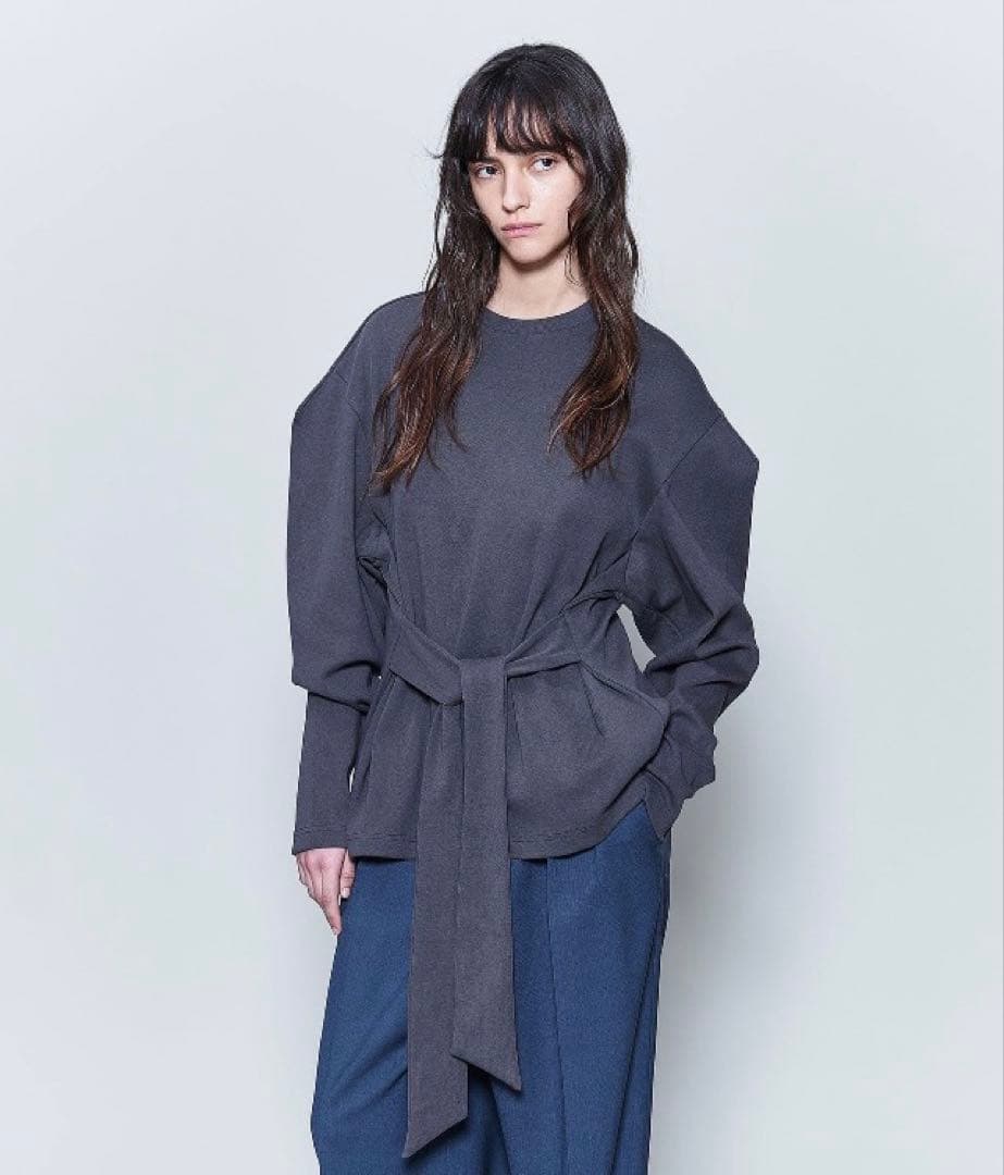 未使用タグ付＜6（ROKU）＞コットンパワーショルダースリーブプルオーバー