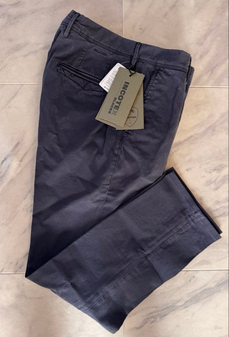 【新品未使用】INCOTEX(インコテックス)コットンパンツ 32