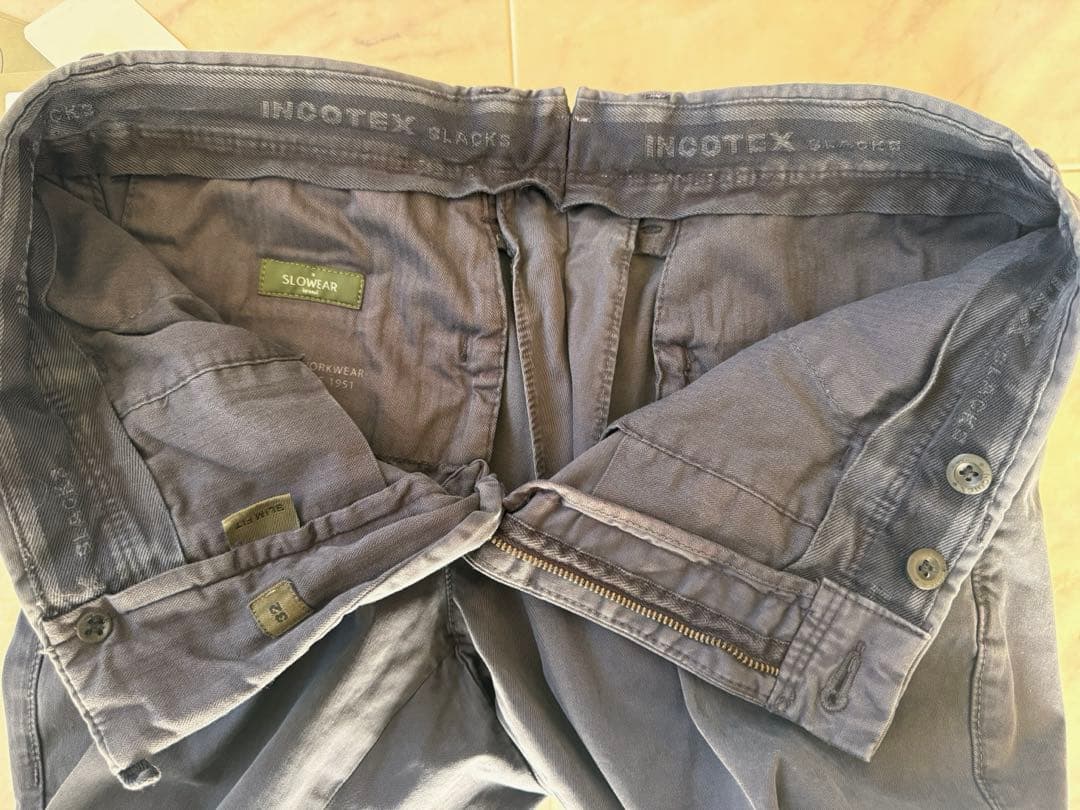 【新品未使用】INCOTEX(インコテックス)コットンパンツ 32