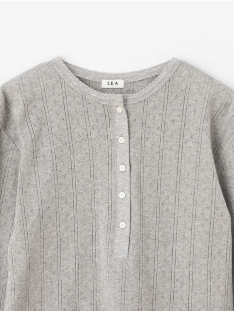 かべさま専用＊SEA ヘンリーネック長袖Tシャツ グレー