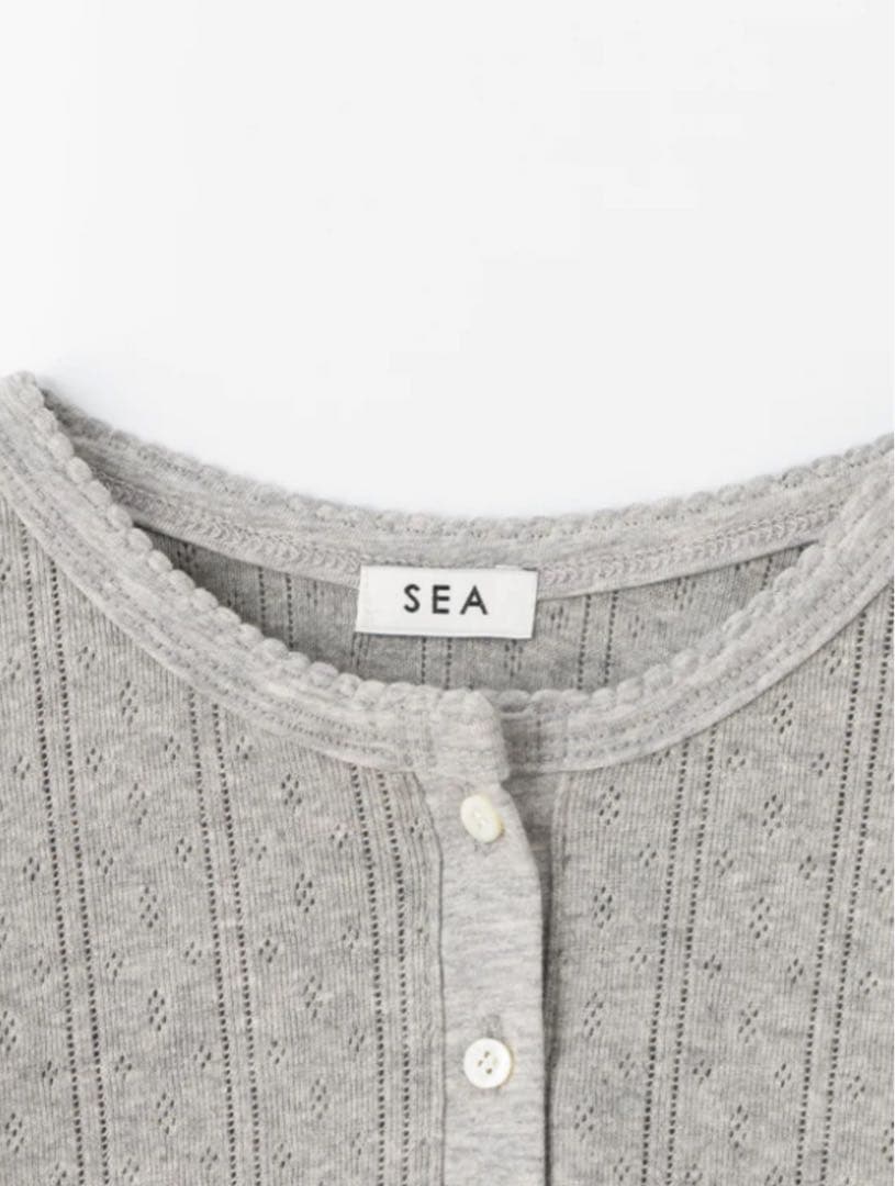 かべさま専用＊SEA ヘンリーネック長袖Tシャツ グレー