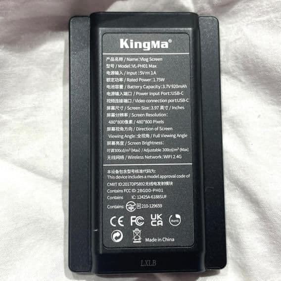 KingMa VL-PH01 Max 自撮り モニター