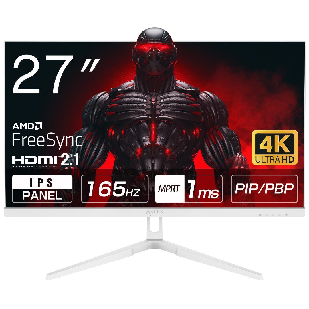 27インチ 4K液晶モニター ホワイト IPS HDR 薄型ベゼル 高画質