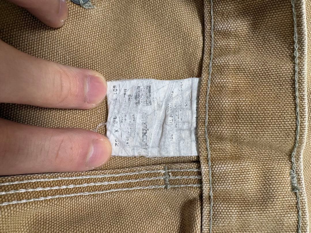 賀*内様 Carhartt ダブルニーUSA製 ブラウン W38 L32 ペイン