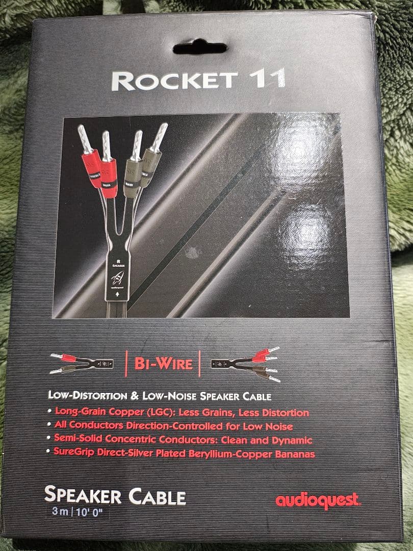 【美品】audioquest ROCKET 11 スピーカーケーブル