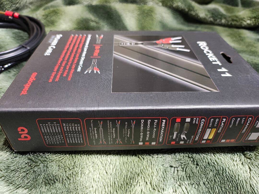 【美品】audioquest ROCKET 11 スピーカーケーブル