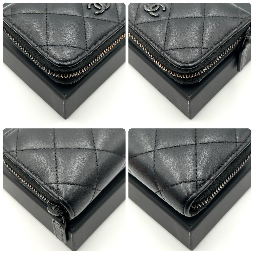 【激レア】シャネル マトラッセ ケース ソーブラック カードケース