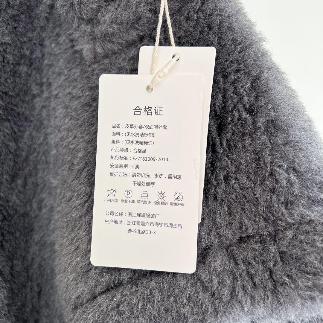 新品未使用 ベアテーラードポンチョアルパカ素材 グレー テディベア ケープ