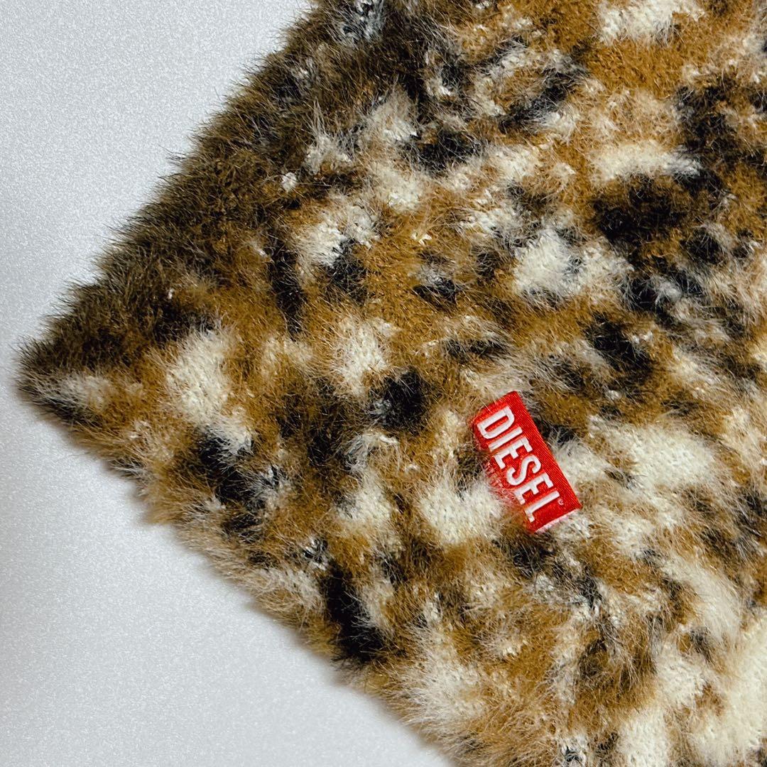 DIESEL ディーゼル 総柄 レオパード ニット クルーネック メンズ XL