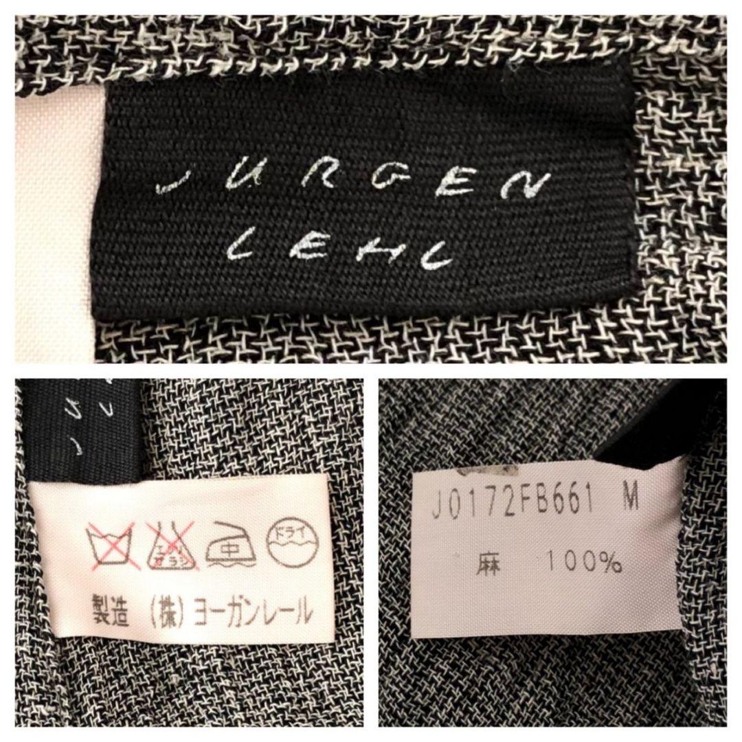 ヨーガンレール チュニック リネン100 スリット 長袖 チャコールグレー 3L