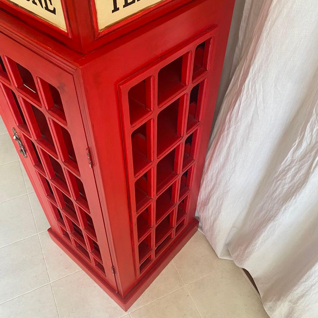 英国　アンティーク　棚　キャビネット　ワインセラー　電話ボックス　イギリス