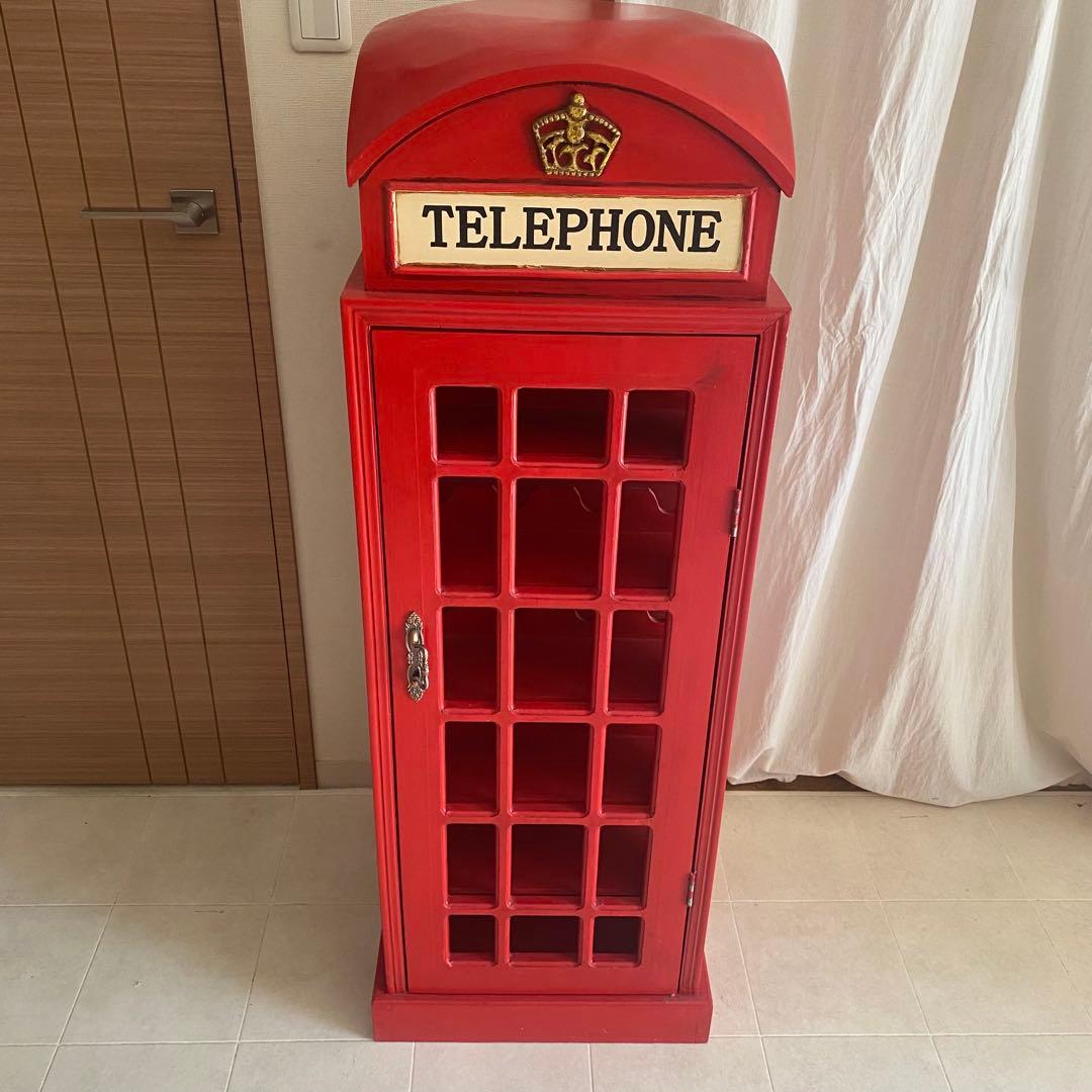 英国　アンティーク　棚　キャビネット　ワインセラー　電話ボックス　イギリス