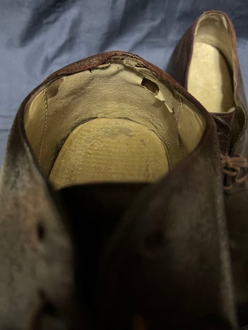 C DIEM カルペディエム ダメージ加工 シューズ ブラウン系 ボルドー