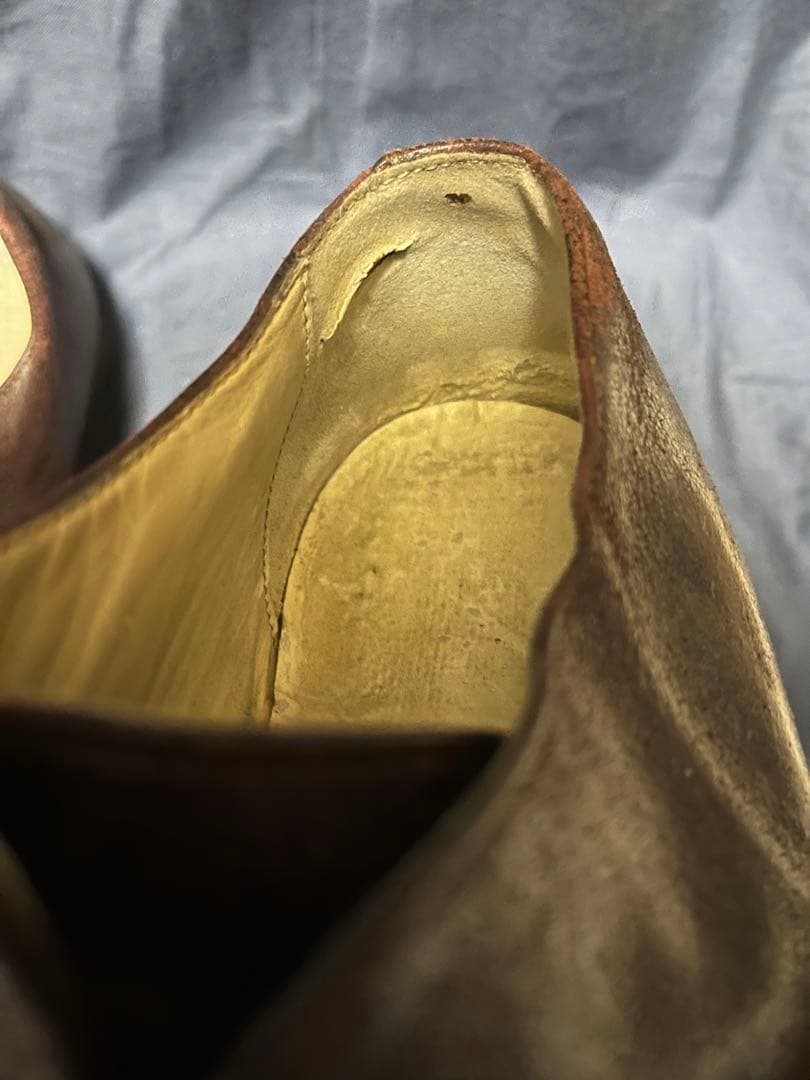 C DIEM カルペディエム ダメージ加工 シューズ ブラウン系 ボルドー