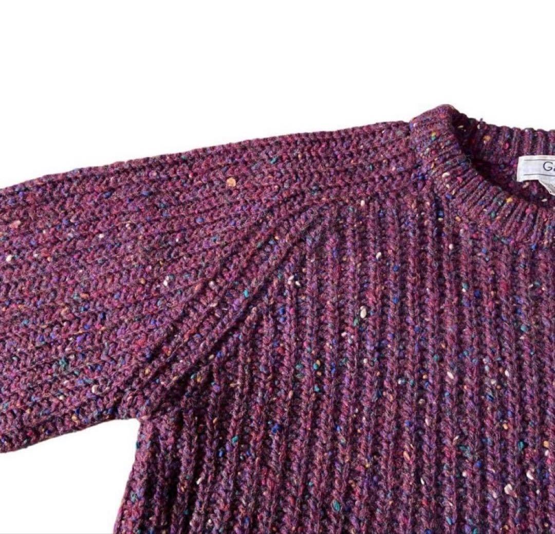 90s OLD GAP ネップ ミックス リブ編み ウール ニット セーター