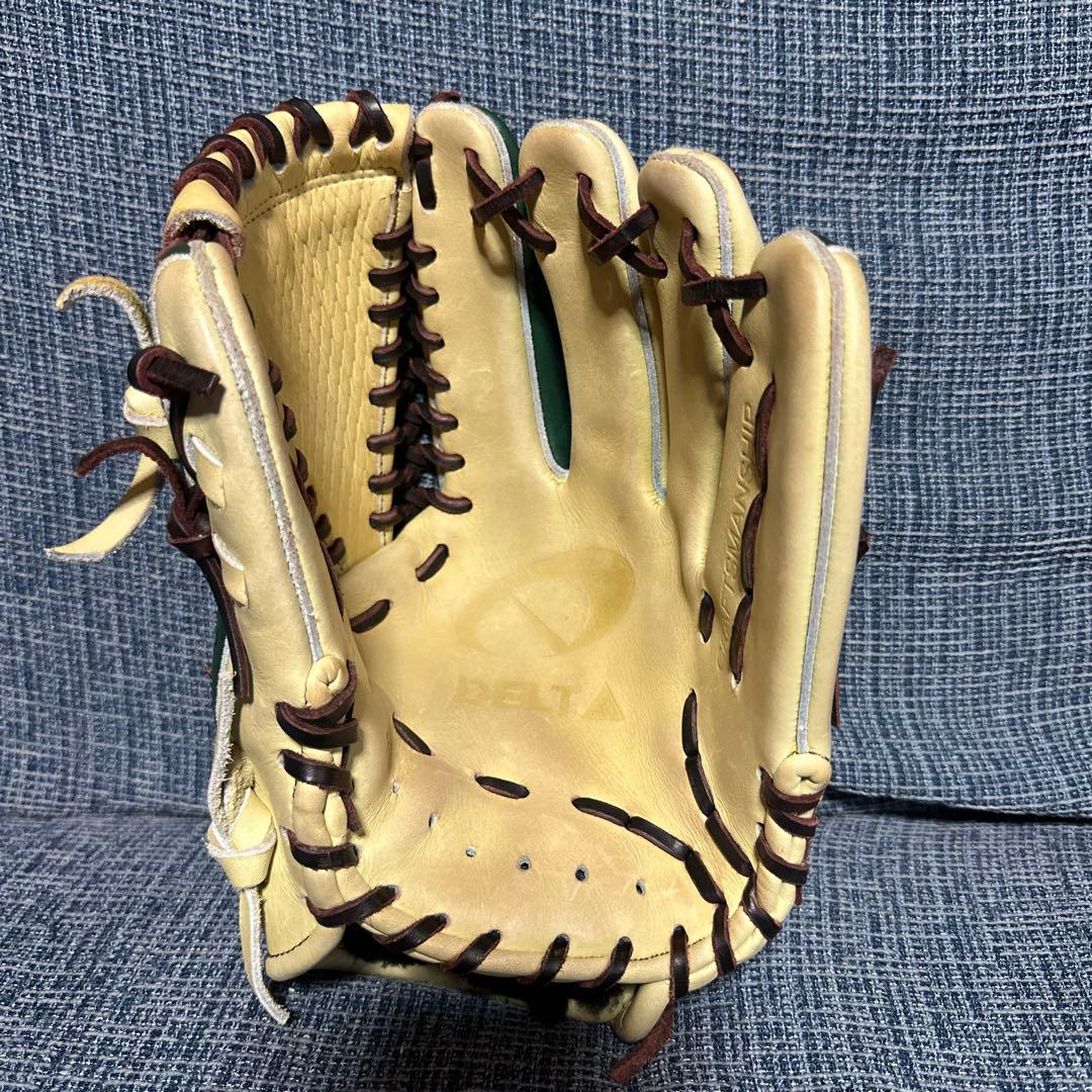 値下不可【中古】デルタ 一般軟式 内野グローブ DIF-2 薬指リング