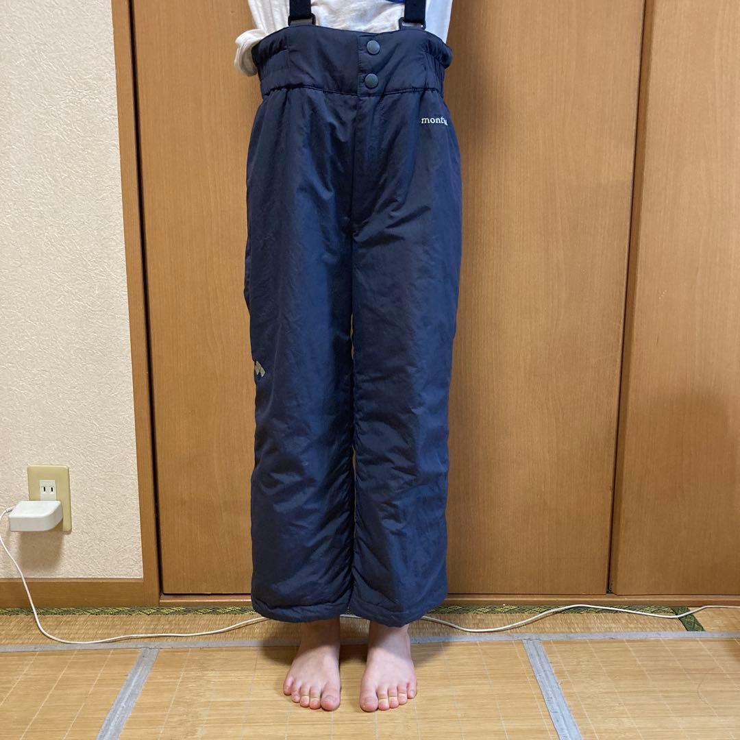 モンベル　パウダーライトジャケットとビブのセット　130　美品