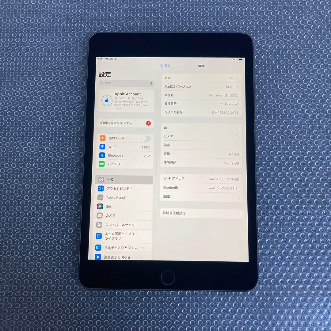 773【早い者勝ち】電池良好☆iPad mini5 64GB WIFIモデル☆