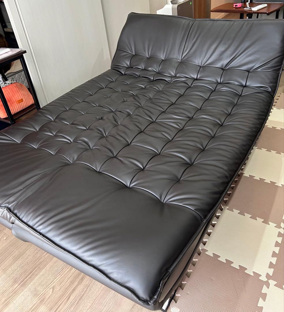 【最安値】ニトリ Nシールド 合成皮革 3wayソファベッド