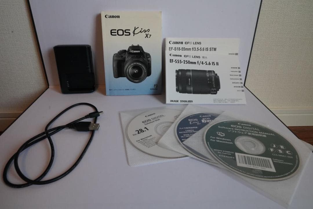 【美品】Canon EOS Kiss x7ダブルズームキット キャノン