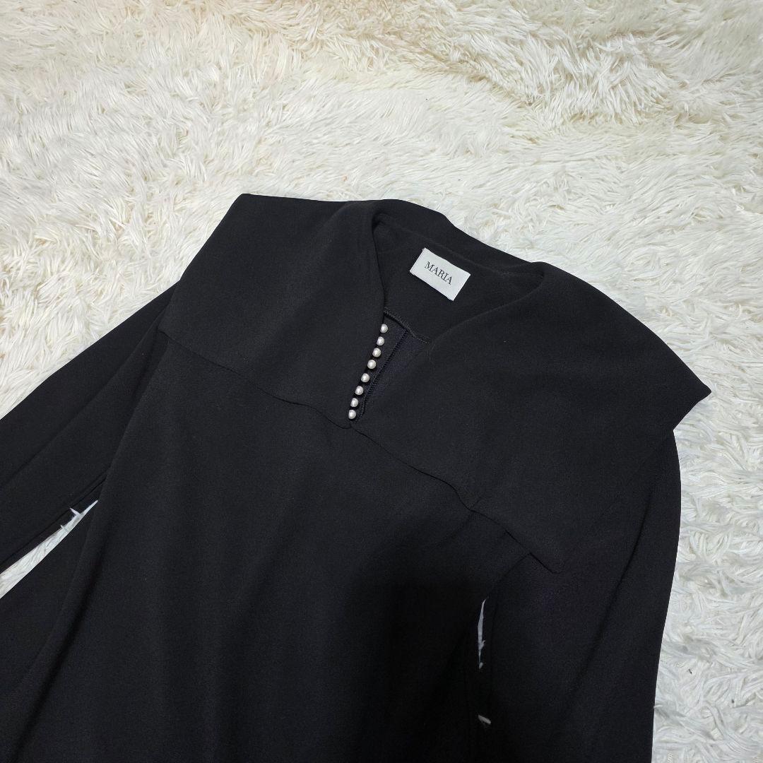 美品 MARIA セーラーパールドレス ワンピース　パール　ブラック