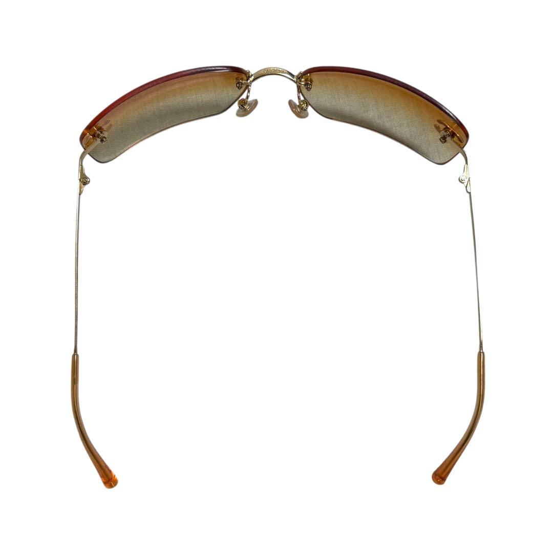 CHANEL シャネル ココマーク リムレス サングラス ラインストーン