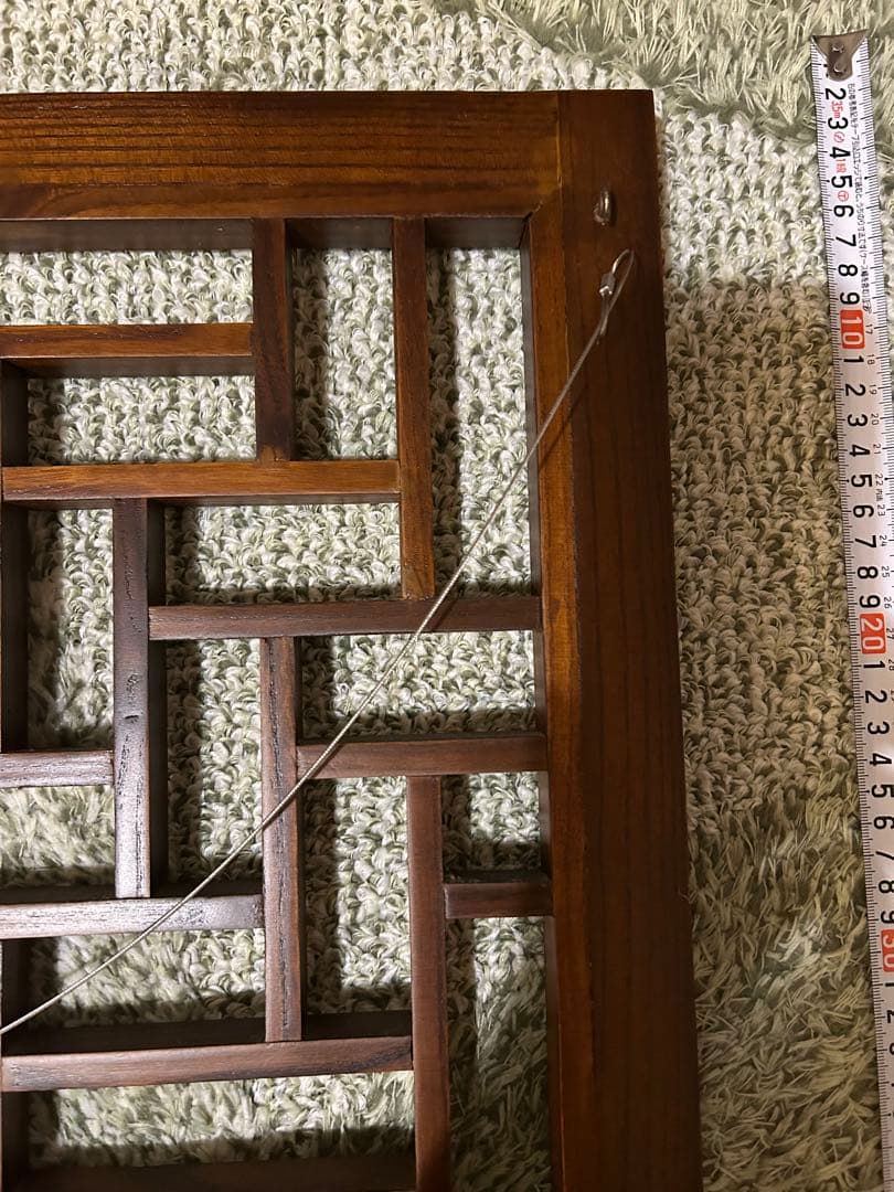 a.flat エーフラットウッドパネル　60×60 無垢材格子模様　アートパネル