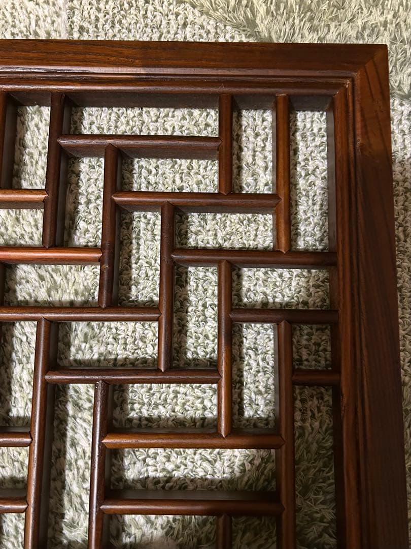 a.flat エーフラットウッドパネル　60×60 無垢材格子模様　アートパネル