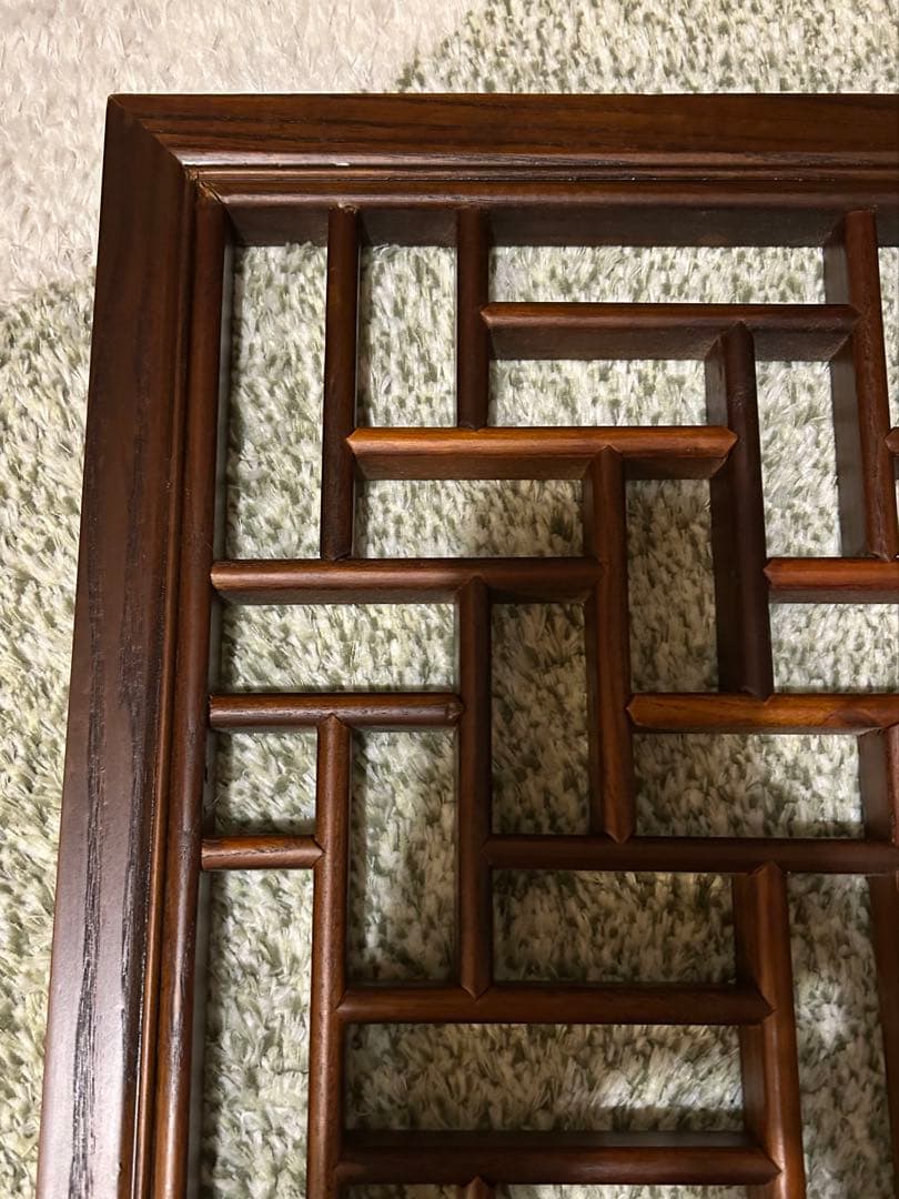 a.flat エーフラットウッドパネル　60×60 無垢材格子模様　アートパネル